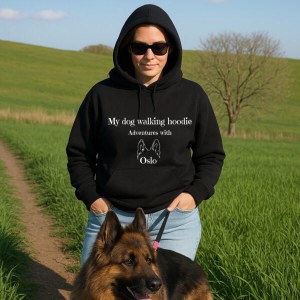 My Dog Walking Hoodie Personalized -Hooded Sweatshirt