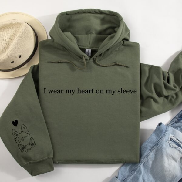 I wear my heart on my | Hooded Sweatshirt