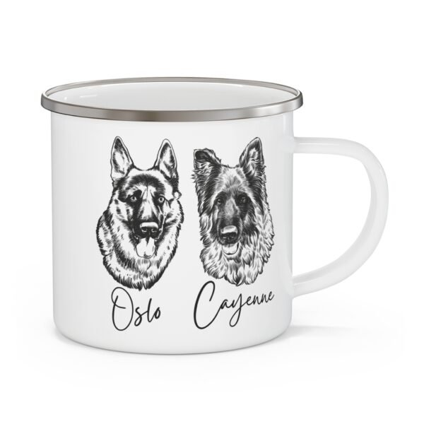 Custom Pet Scketches | Enamel Camping Mug