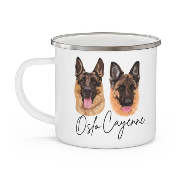 Custom Pet Portrait | Enamel Camping Mug